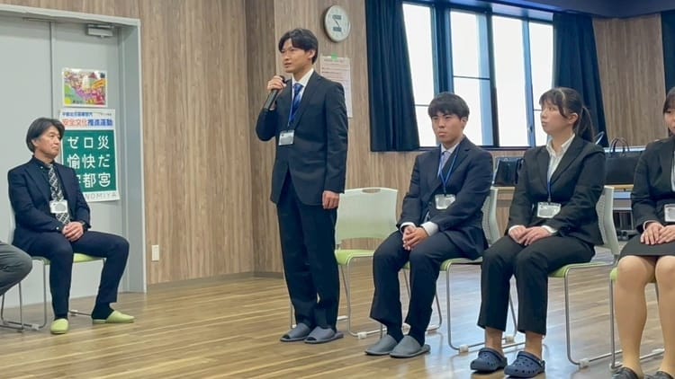 入社式の様子